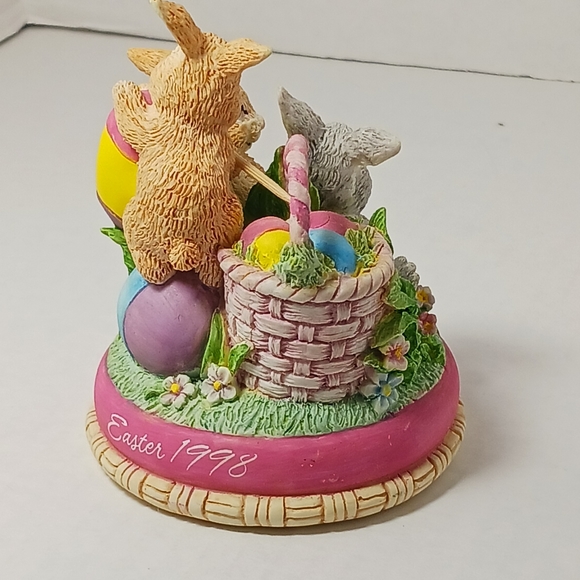 AGC American Greetings Color Your Easter Happy Bunny Rabbits Figurine Eggs 1998 - Picture 4 of 10
